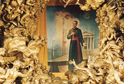 Per beatifikacijos iškilmes pal. J. Matulaičio atvaizdas iškeltas viešai pagerbti Vatikano Šv. Petro bazilikos glorijoje. 1987 m. birželio 28 d.